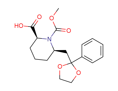 (2S,6R)-6-(2-Phenyl-[1,3]dioxolan-2-ylmethyl)-piperidine-1,2-dicarboxylic acid 1-methyl ester
