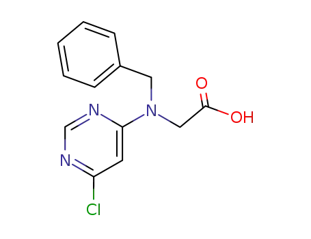 Molecular Structure of 155670-20-5 (6-<N-Benzyl-N-(carboxymethyl)amino>-4-chloropyrimidine)