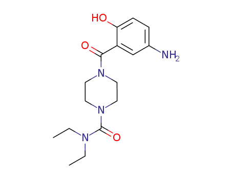 Molecular Structure of 114259-84-6 (1-Piperazinecarboxamide, 4-(5-amino-2-hydroxybenzoyl)-N,N-diethyl-)
