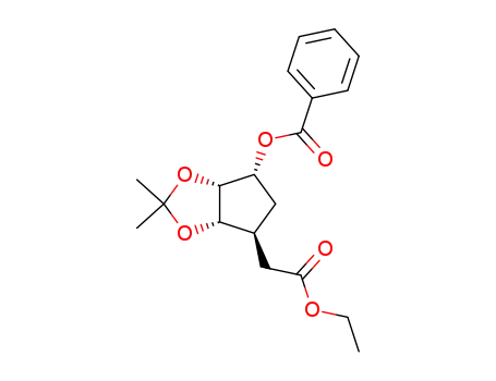 (3aS,4R,6S,6aS)-6-(2-ethoxy-2-oxoethyl)-2,2-dimethyltetrahydro-3aH-cyclopenta[d][1,3]dioxol-4-yl benzoate