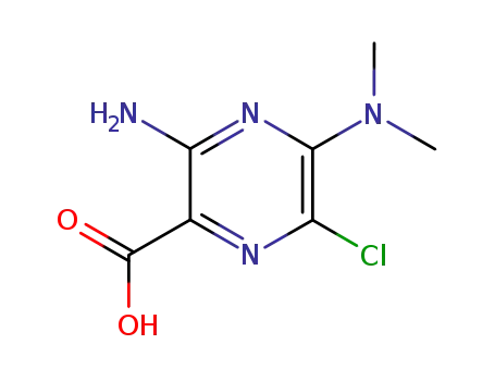 Pyrazinecarboxylic acid, 3-amino-6-chloro-5-(dimethylamino)-