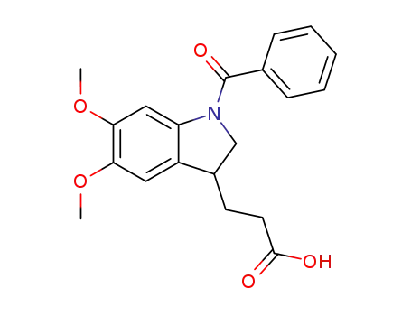 3-(1'-benzoyl-5',6'-dimethoxy-3'-indolinyl)propanoic acid