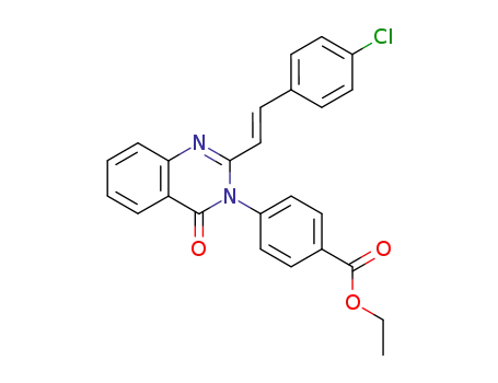 Ethyl 4-(2-(2-(4-chlorophenyl)ethenyl)-4-oxo-3(4H)-quinazolinyl)benzoate