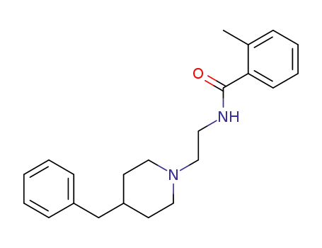 Molecular Structure of 100221-97-4 (Benzamide, 2-methyl-N-[2-[4-(phenylmethyl)-1-piperidinyl]ethyl]-)