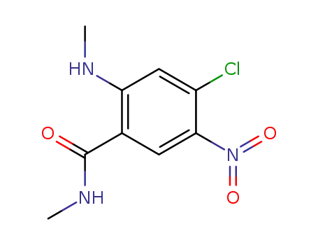 Molecular Structure of 76822-68-9 (4-chloro-2-(methylamino)-5-nitro-N-methylbenzamide)