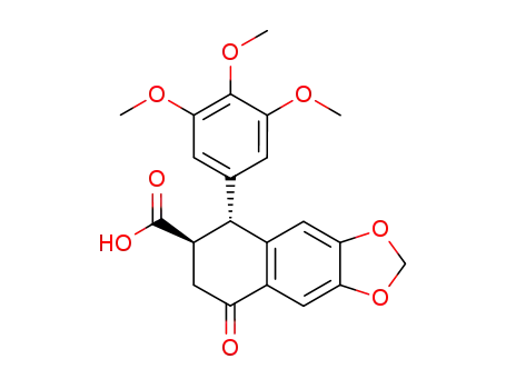 1,2,3,4-tetrahydro-6,7-methylenedioxy-4-oxo-1-(3,4,5-trimethoxyphenyl)naphthalene-2-carboxylic acid