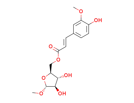 Molecular Structure of 134796-38-6 (methyl 5-O-feruloylarabinofuranoside)