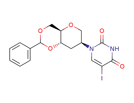 5-Iodo-1-((4aR,7S,8aS)-2-phenyl-hexahydro-pyrano[3,2-d][1,3]dioxin-7-yl)-1H-pyrimidine-2,4-dione