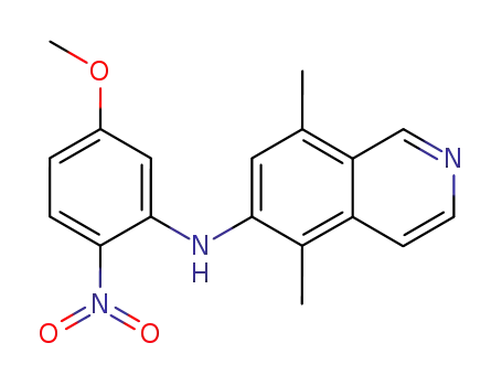(methoxy-5' nitro-2' anilino)-6 dimethyl-5,8 isoquinoleine