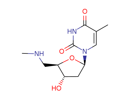 1-[4-hydroxy-5-(methylaminomethyl)oxolan-2-yl]-5-methyl-pyrimidine-2,4-dione cas  75191-50-3