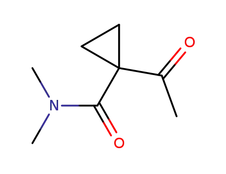 Molecular Structure of 82769-88-8 (Cyclopropanecarboxamide, 1-acetyl-N,N-dimethyl- (9CI))