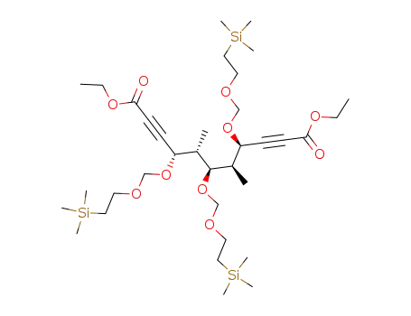 (4S,5R,6R,7S,8R)-5,7-Dimethyl-4,6,8-tris-(2-trimethylsilanyl-ethoxymethoxy)-undeca-2,9-diynedioic acid diethyl ester