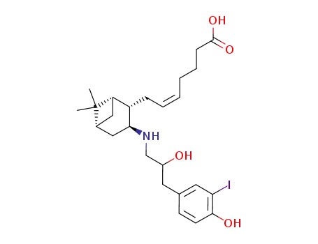 Molecular Structure of 97228-80-3 (9,11-dimethylmethano-11,12-methano 16-(3-iodo-4-hydroxyphenyl)-13,14-dihydro-13-aza-15-tetranorthromboxane A2)