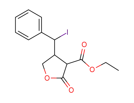 3-Furancarboxylic acid, tetrahydro-4-(iodophenylmethyl)-2-oxo-, ethyl
ester