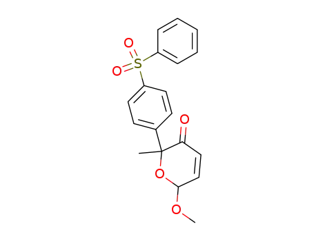 6-methoxy-2-<p-(benzenesulfonyl)phenyl>-2-methyl-2H-pyran-3(6H)-one