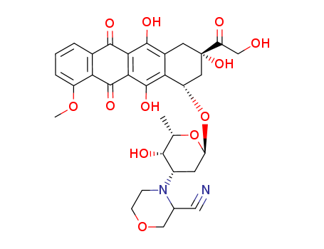 5,12-Naphthacenedione,10-[[3-(3-cyano-4-morpholinyl)-2,3,6-trideoxy-a-L-lyxo-hexopyranosyl]oxy]-7,8,9,10-tetrahydro-6,8,11-trihydroxy-8-(2-hydroxyacetyl)-1-methoxy-,(8S,10S)- cas  88254-07-3