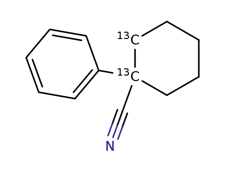 1-Phenyl-<1,2-13C2>cyclohexancarbonitril