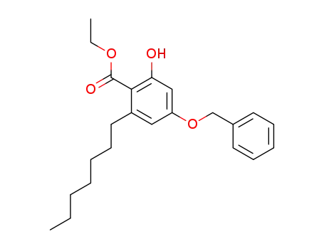 Benzoic acid, 2-heptyl-6-hydroxy-4-(phenylmethoxy)-, ethyl ester