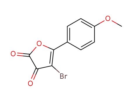 Molecular Structure of 83629-89-4 (2,3-Furandione, 4-bromo-5-(4-methoxyphenyl)-)