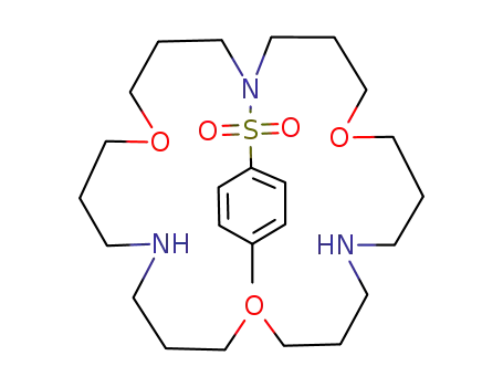 Molecular Structure of 116073-68-8 (1,9,17-Trioxa-5,13,21-triazacyclotetracosane,
13-[(4-methylphenyl)sulfonyl]-)
