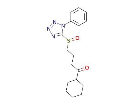 1-cyclohexyl-4-(1-phenyl-5-tetrazolyl)-sulfinyl-1-butanone