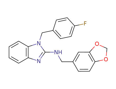 Benzo[1,3]dioxol-5-ylmethyl-[1-(4-fluoro-benzyl)-1H-benzoimidazol-2-yl]-amine