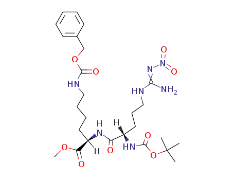 Molecular Structure of 100103-10-4 (Boc-Arg(NO<sub>2</sub>)-D-Lys(Z)-OMe)