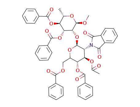 methyl-2-O-(3-O-acetyl-4,6-di-O-benzoyl-2-desoxy-2-phthalimido-β-D-glucopyranosyl)-3,4-di-O-benzoyl-α-L-rhamnopyranoside