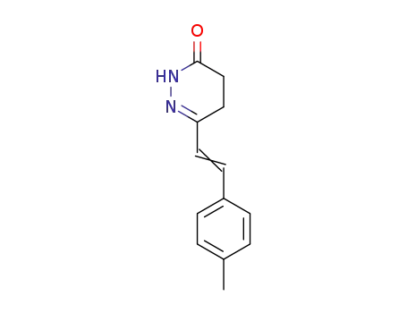 Molecular Structure of 35990-94-4 (3(2H)-Pyridazinone, 4,5-dihydro-6-[2-(4-methylphenyl)ethenyl]-)
