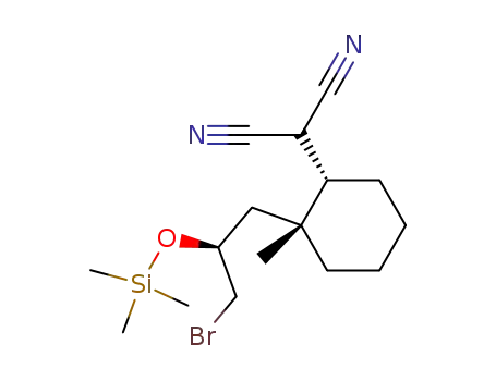 2-[(1S,2R)-2-((S)-3-Bromo-2-trimethylsilanyloxy-propyl)-2-methyl-cyclohexyl]-malononitrile