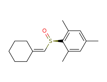 Molecular Structure of 73766-53-7 ((-)-(R)-(Cyclohexylidenmethyl)-mesityl-sulfoxid)