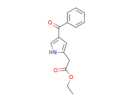 Molecular Structure of 141054-42-4 (1H-Pyrrole-2-acetic acid, 4-benzoyl-, ethyl ester)