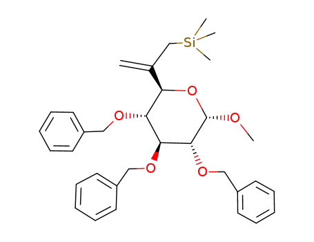 Methyl 2,3,4-tri-O-benzyl-6,7-dideoxy-6-C-methylene-7-C-trimethylsilyl-α-D-gluco-hepto-1,5-pyranoside