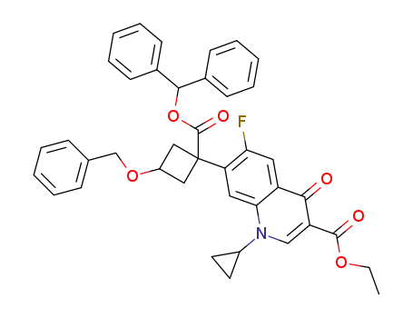 7-(1-Benzhydryloxycarbonyl-3-benzyloxy-cyclobutyl)-1-cyclopropyl-6-fluoro-4-oxo-1,4-dihydro-quinoline-3-carboxylic acid ethyl ester
