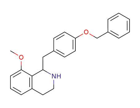 Molecular Structure of 81625-22-1 (1-<4-(benzyloxy)benzyl>-8-methoxy-1,2,3,4-tetrahydroisoquinoline)