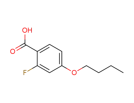 Molecular Structure of 123843-54-9 (4-Butoxy-2-fluorobenzoic acid)