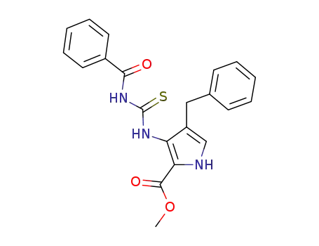 3-(3-Benzoyl-thioureido)-4-benzyl-1H-pyrrole-2-carboxylic acid methyl ester
