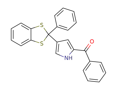 Molecular Structure of 147089-42-7 (2-benzoyl-4-(2-phenyl-1,3-benzodithiol-2-yl)pyrrole)