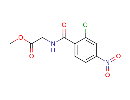 Molecular Structure of 110064-94-3 (Glycine, N-(2-chloro-4-nitrobenzoyl)-, methyl ester)