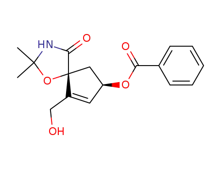 (5R,8R)-8-benzoyloxy-6-hydroxymethyl-2,2-dimethyl-1-oxa-3-azaspiro<4,4>non-6-en-4-one