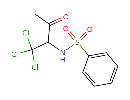 Molecular Structure of 98415-88-4 (Benzenesulfonamide, N-[2-oxo-1-(trichloromethyl)propyl]-)