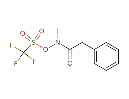 Molecular Structure of 156025-71-7 (Benzeneacetamide, N-methyl-N-[[(trifluoromethyl)sulfonyl]oxy]-)