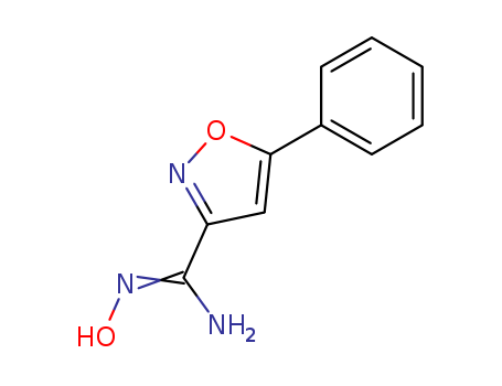 Molecular Structure of 137890-17-6 (3-Isoxazolecarboximidamide, N-hydroxy-5-phenyl-)