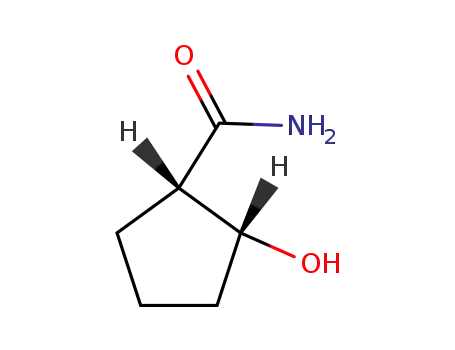 Molecular Structure of 40481-98-9 (CIS-2-HYDROXY-1-CYCLOPENTANECARBOXAMIDE)