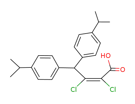 Molecular Structure of 83074-09-3 (2,3-Dichlor-4,4-bis(4-isopropylphenyl)-2-butensaeure)