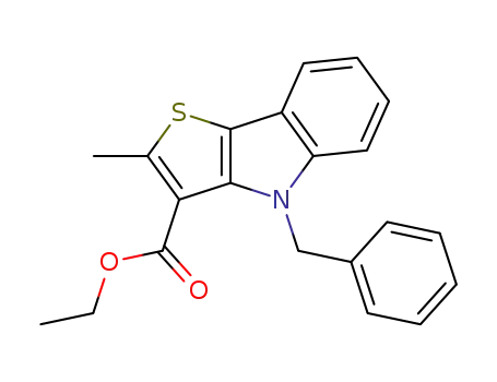 4-Benzyl-2-methyl-4H-thieno[3,2-b]indole-3-carboxylic acid ethyl ester