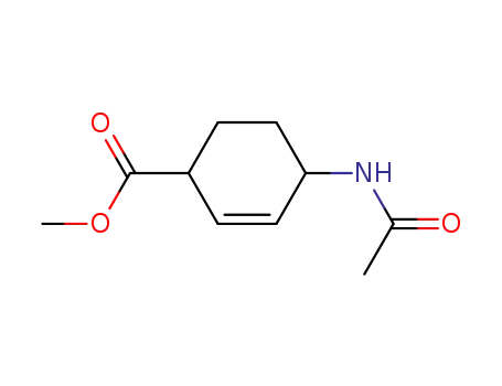 Molecular Structure of 157930-18-2 (2-Cyclohexene-1-carboxylicacid,4-(acetylamino)-,methylester,trans-(9CI))