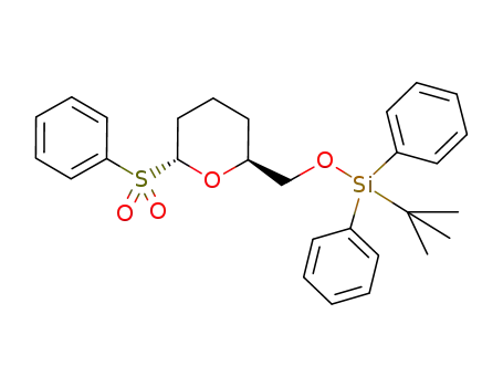 trans-2-(benzenesulphonyl)-6-<(tert-butyldiphenylsilyloxy)methyl>tetrahydro-2H-pyran