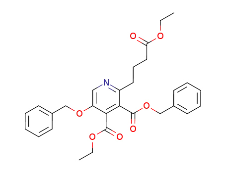 5-Benzyloxy-2-(3-ethoxycarbonyl-propyl)-pyridine-3,4-dicarboxylic acid 3-benzyl ester 4-ethyl ester