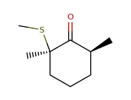 Cyclohexanone, 2,6-dimethyl-2-(methylthio)-, cis-
